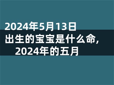 2024年5月13日出生的宝宝是什么命,2024年的五月