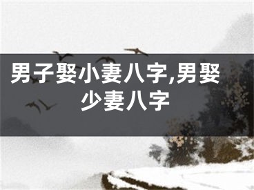 男子娶小妻八字,男娶少妻八字