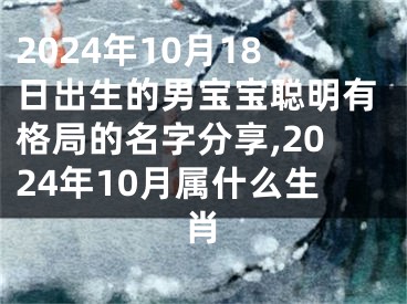 2024年10月18日出生的男宝宝聪明有格局的名字分享,2024年10月属什么生肖