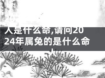 2024年兔年出生的人是什么命,请问2024年属兔的是什么命人