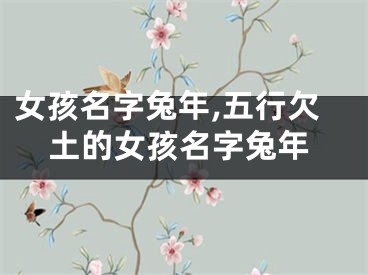 女孩名字兔年,五行欠土的女孩名字兔年