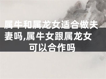 属牛和属龙女适合做夫妻吗,属牛女跟属龙女可以合作吗