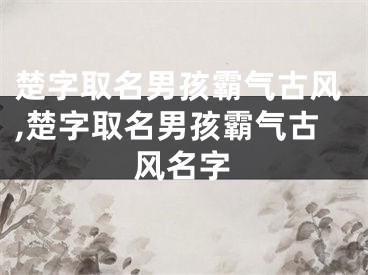 楚字取名男孩霸气古风,楚字取名男孩霸气古风名字