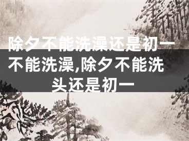 除夕不能洗澡还是初一不能洗澡,除夕不能洗头还是初一
