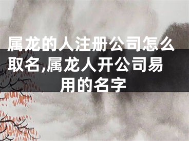 属龙的人注册公司怎么取名,属龙人开公司易用的名字
