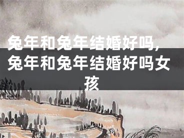 兔年和兔年结婚好吗,兔年和兔年结婚好吗女孩
