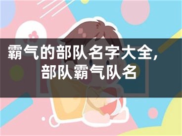 霸气的部队名字大全,部队霸气队名