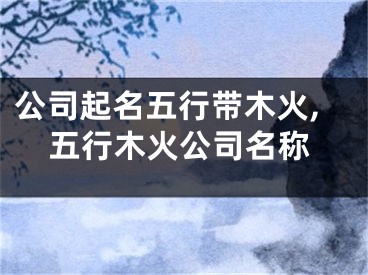 公司起名五行带木火,五行木火公司名称