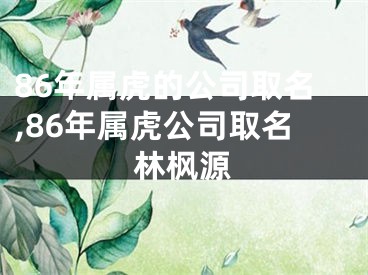86年属虎的公司取名,86年属虎公司取名林枫源