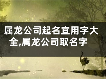 属龙公司起名宜用字大全,属龙公司取名字