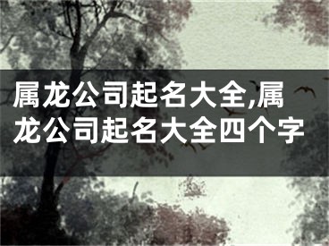 属龙公司起名大全,属龙公司起名大全四个字