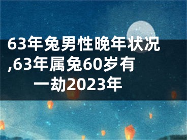 63年兔男性晚年状况,63年属兔60岁有一劫2023年