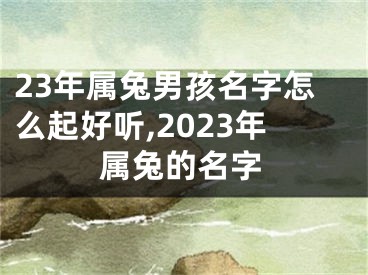 23年属兔男孩名字怎么起好听,2023年属兔的名字