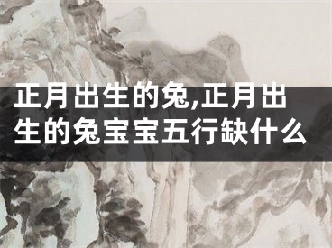 正月出生的兔,正月出生的兔宝宝五行缺什么