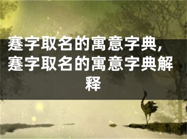 蹇字取名的寓意字典,蹇字取名的寓意字典解释