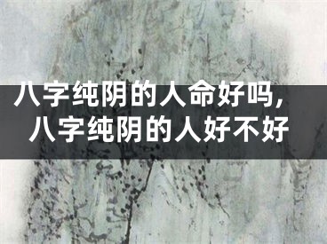 八字纯阴的人命好吗,八字纯阴的人好不好