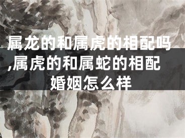属龙的和属虎的相配吗,属虎的和属蛇的相配婚姻怎么样