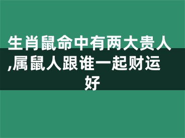 生肖鼠命中有两大贵人,属鼠人跟谁一起财运好