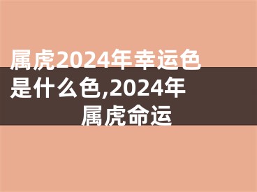 属虎2024年幸运色是什么色,2024年属虎命运
