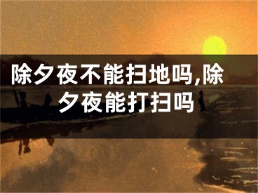 除夕夜不能扫地吗,除夕夜能打扫吗