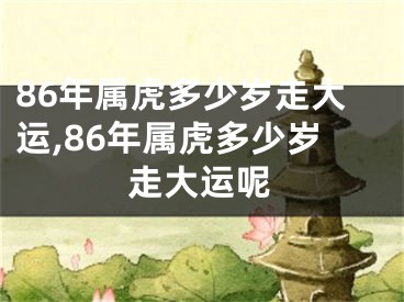 86年属虎多少岁走大运,86年属虎多少岁走大运呢