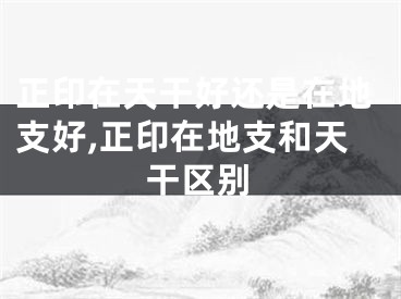 正印在天干好还是在地支好,正印在地支和天干区别