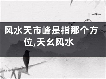 风水天市峰是指那个方位,天幺风水