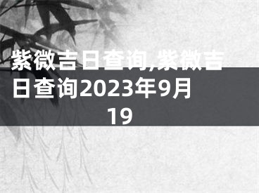 紫微吉日查询,紫微吉日查询2023年9月19