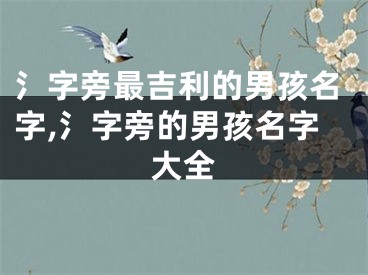 氵字旁最吉利的男孩名字,氵字旁的男孩名字大全