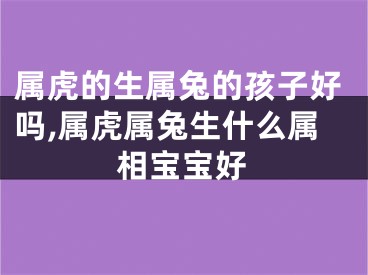 属虎的生属兔的孩子好吗,属虎属兔生什么属相宝宝好