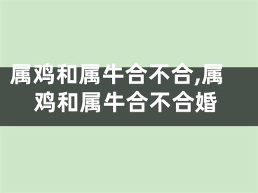 属鸡和属牛合不合,属鸡和属牛合不合婚