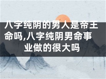 八字纯阴的男人是帝王命吗,八字纯阴男命事业做的很大吗