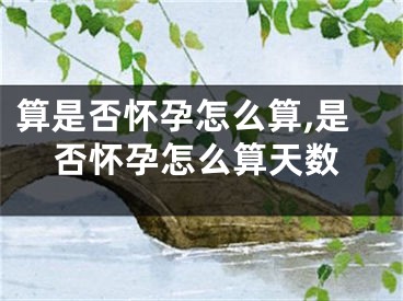 算是否怀孕怎么算,是否怀孕怎么算天数