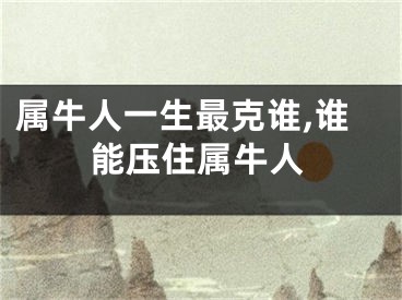 属牛人一生最克谁,谁能压住属牛人