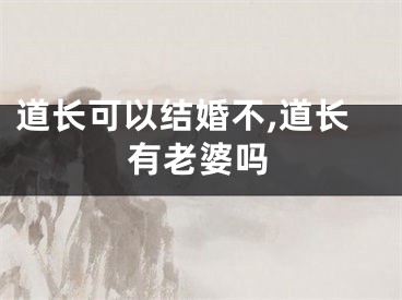 道长可以结婚不,道长有老婆吗