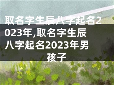 取名字生辰八字起名2023年,取名字生辰八字起名2023年男孩子