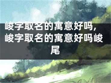 峻字取名的寓意好吗,峻字取名的寓意好吗峻尾