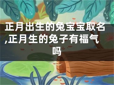 正月出生的兔宝宝取名,正月生的兔子有福气吗