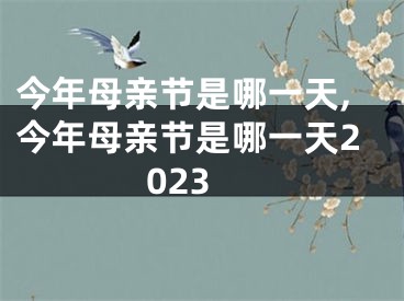 今年母亲节是哪一天,今年母亲节是哪一天2023