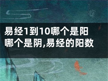 易经1到10哪个是阳哪个是阴,易经的阳数