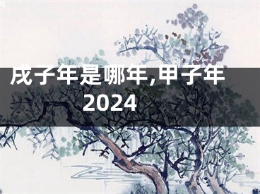 戌子年是哪年,甲子年2024