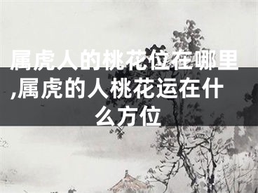 属虎人的桃花位在哪里,属虎的人桃花运在什么方位