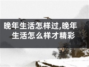 晚年生活怎样过,晚年生活怎么样才精彩