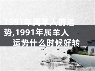 1991年属羊人的运势,1991年属羊人运势什么时候好转