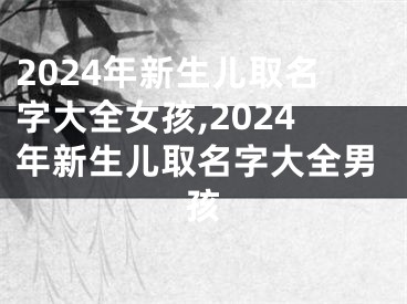 2024年新生儿取名字大全女孩,2024年新生儿取名字大全男孩