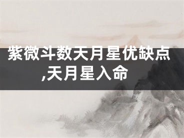紫微斗数天月星优缺点,天月星入命