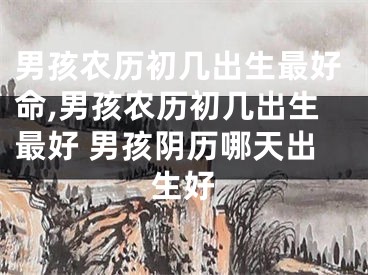 男孩农历初几出生最好命,男孩农历初几出生最好 男孩阴历哪天出生好