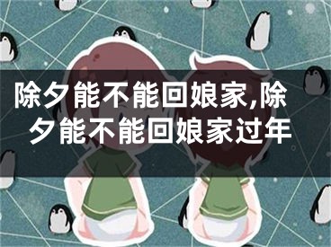 除夕能不能回娘家,除夕能不能回娘家过年