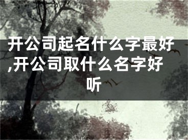 开公司起名什么字最好,开公司取什么名字好听