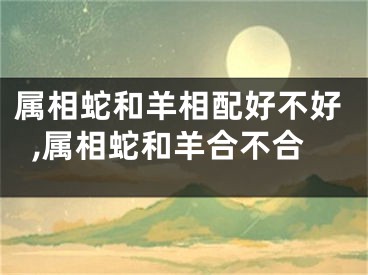 属相蛇和羊相配好不好,属相蛇和羊合不合